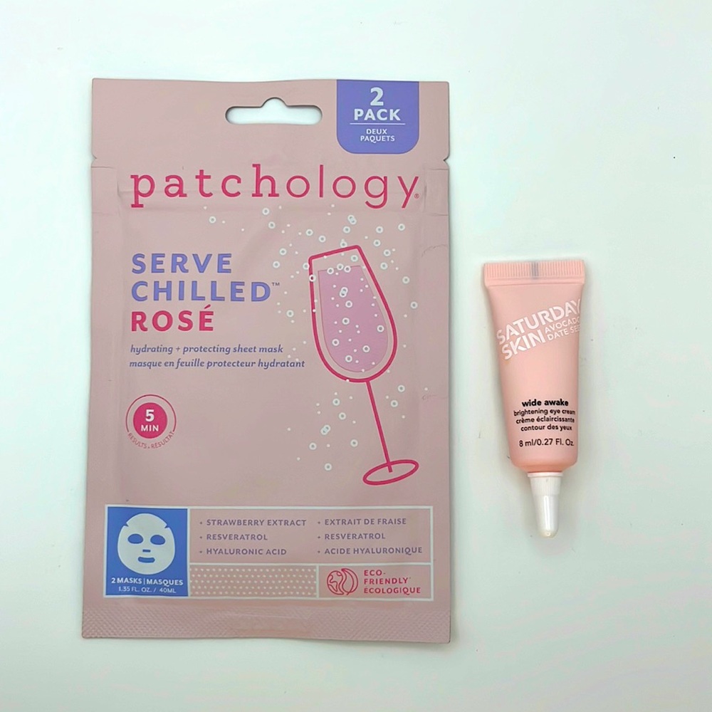 Patchology Hydrating Mask & Wide Awake Brightening Eye Cream